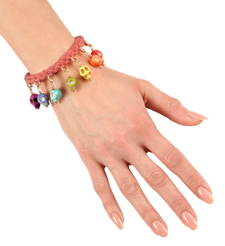 Widmann SRL Armbandje met 7 doodskopjes