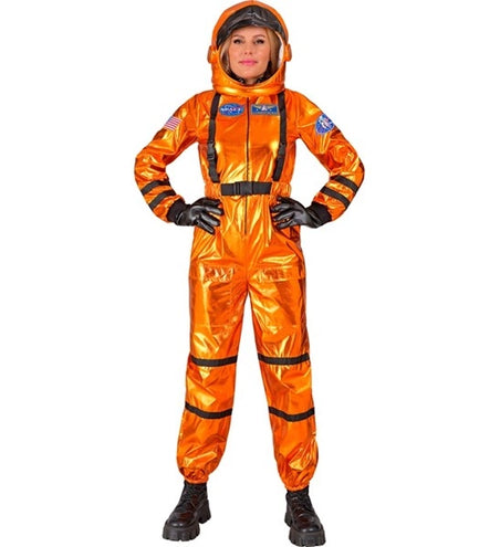 Widmann SRL Astronaut oranje dame kostuum Lars
