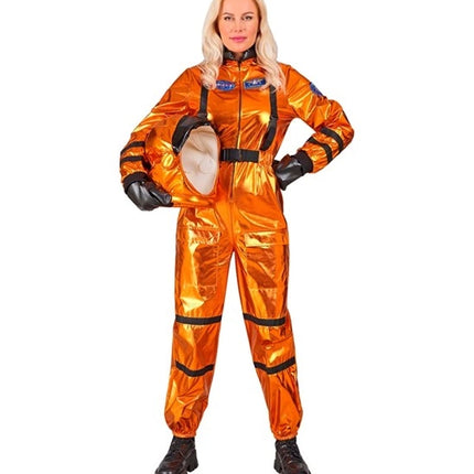 Widmann SRL Astronaut oranje dame kostuum Lars