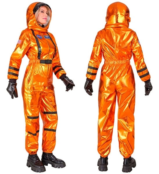 Widmann SRL Astronaut oranje dame kostuum Lars