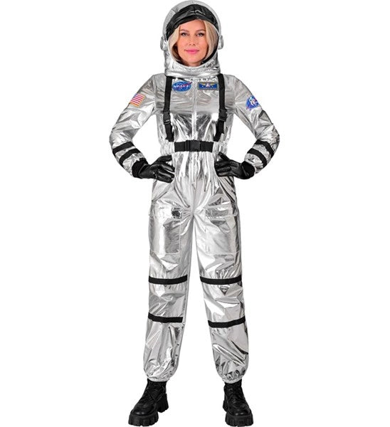 Widmann SRL Astronauten kostuum zilver Jesse dames