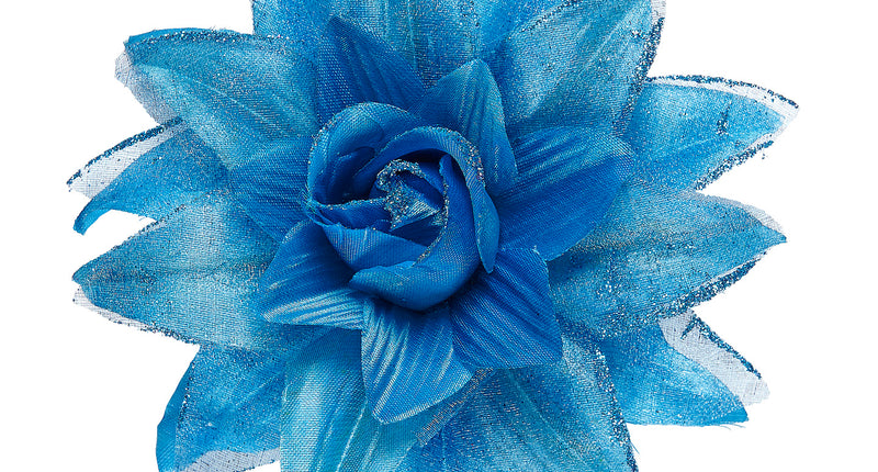 Widmann SRL Azuren bloemen haarclip met glitters