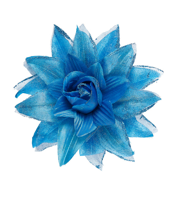 Widmann SRL Azuren bloemen haarclip met glitters