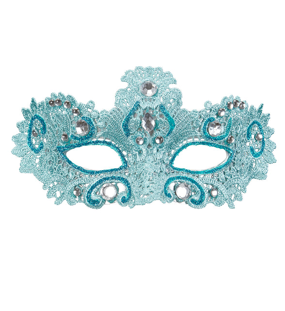 Widmann SRL Azuur blauwe Venetiaanse oogmaskertjes