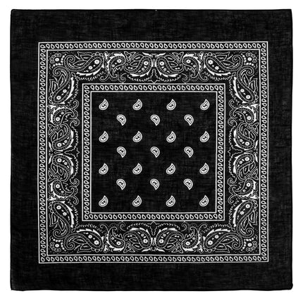 Widmann SRL Bandana zwart 55x55 cm met paisley print