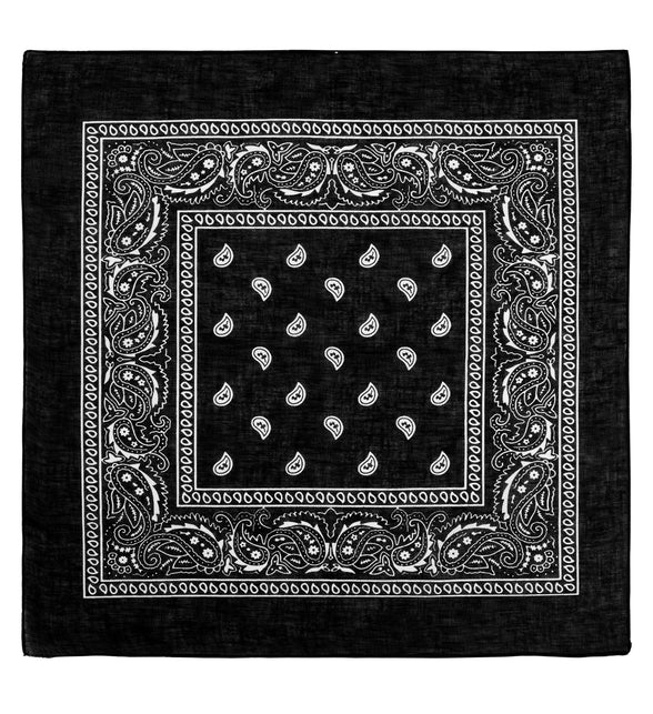 Widmann SRL Bandana zwart 55x55 cm met paisley print
