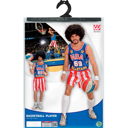 Widmann SRL Basketballer kostuum Sem volwassenen