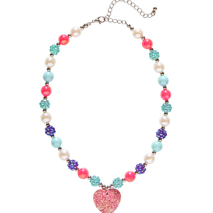 Widmann SRL Bedelketting met roze hartje