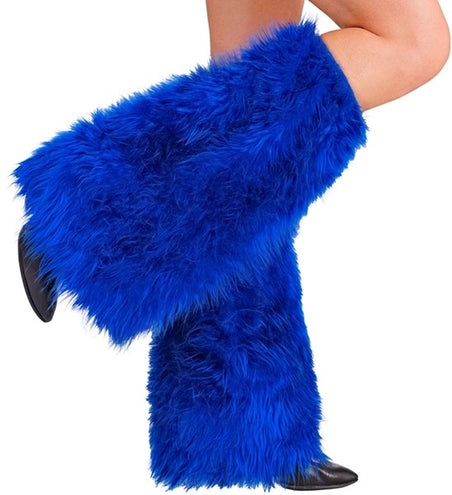 Widmann SRL Beenwarmers pluche koningsblauw