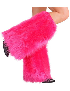 Widmann SRL Beenwarmers pluche neon roze Julia