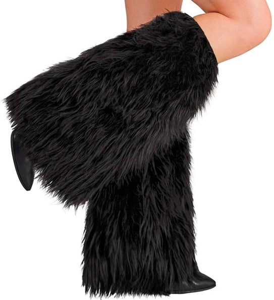 Widmann SRL Beenwarmers pluche zwart Sanne