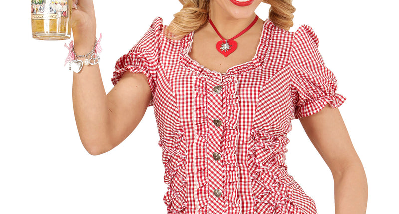 Widmann SRL Beierse Blouse rood wit