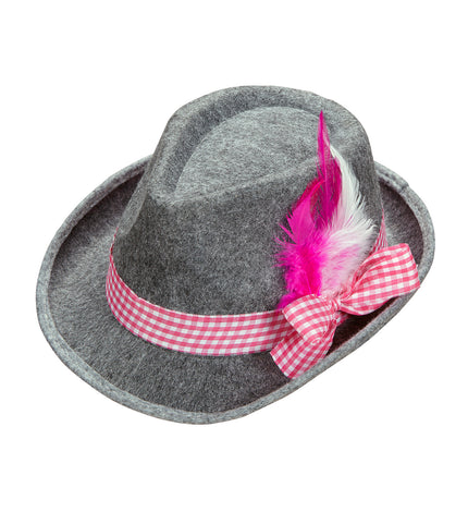 Widmann SRL Beierse Fedora met roze veren