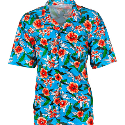 Widmann SRL Blauw Hawaii shirt met print