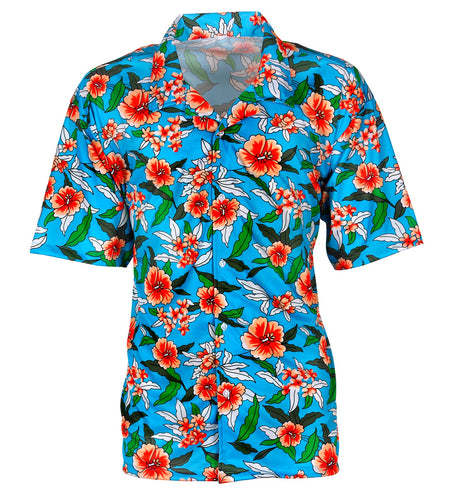 Widmann SRL Blauw Hawaii shirt met print