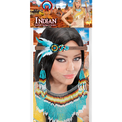 Widmann SRL Blauwe indiaanse sierraden