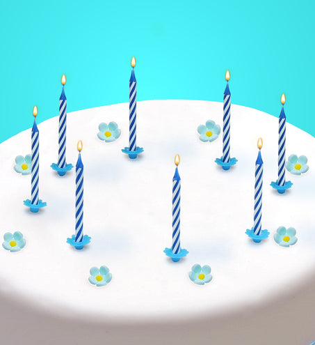 Widmann SRL Blauwe kaarsjes happy birthday