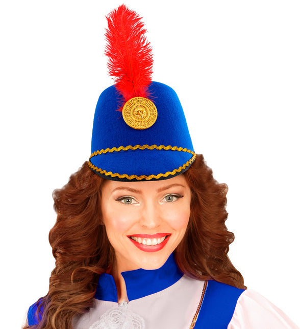 Widmann SRL Blauwe majorette hoed kind