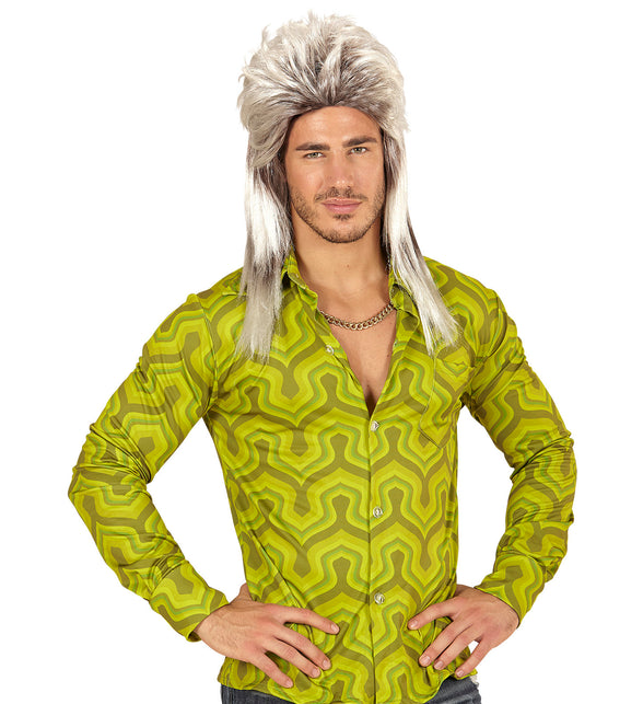 Widmann SRL Blond met grijze rocker pruiken voor mannen