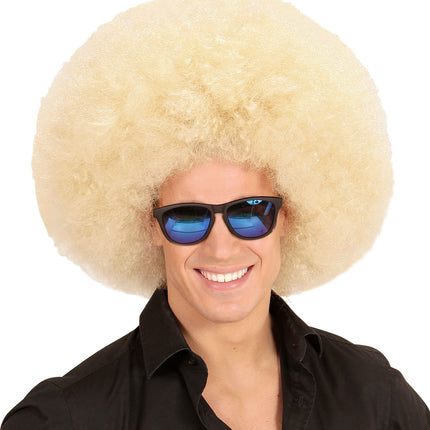 Widmann SRL Blonde oversized Afro pruik
