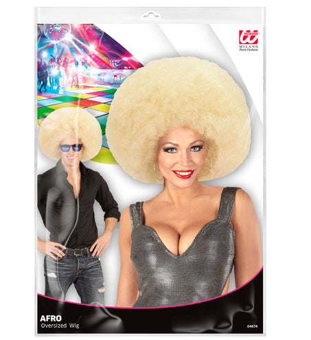 Widmann SRL Blonde oversized Afro pruik
