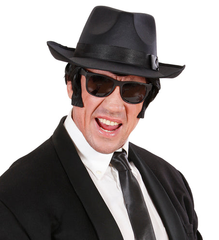 Widmann SRL Blues brother bril zwart karakter