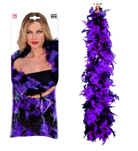 Widmann SRL boa 2-kleurig zwart-paars 180cm