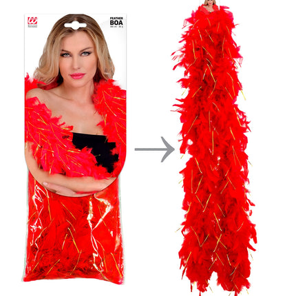 Widmann SRL Boa Esther rood goud 180cm