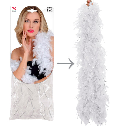 Widmann SRL Boa Esther wit zilver 180cm