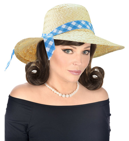 Widmann SRL Boerinnen hoed stro blauw