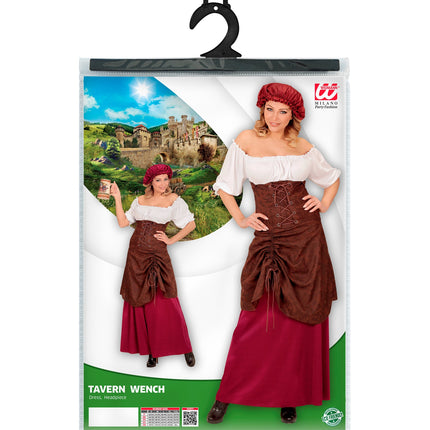 Widmann SRL Boerinnenjurk middeleeuwen rood