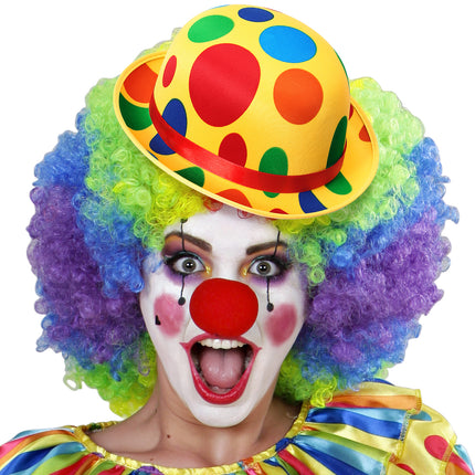 Widmann SRL Bolhoed clown Billy met noppen