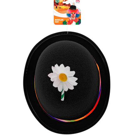 Widmann SRL Bolhoed met bloem zwart