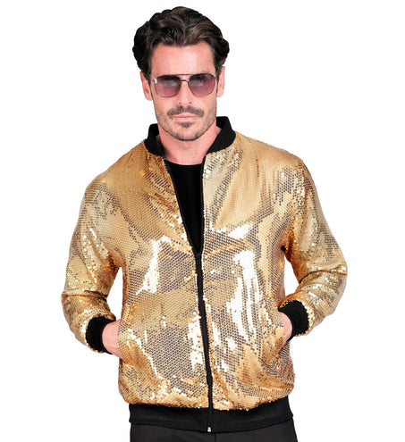 Widmann SRL Bomberjack goud pailletten