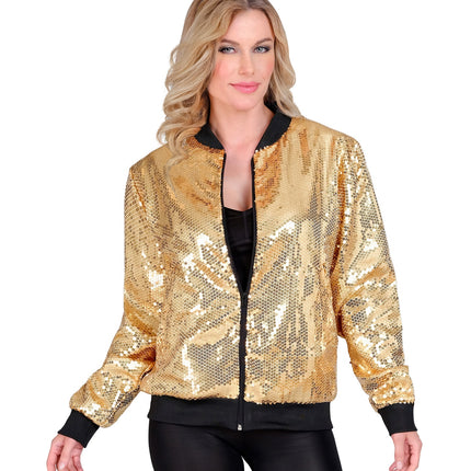 Widmann SRL Bomberjack goud pailletten