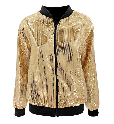 Widmann SRL Bomberjack goud pailletten