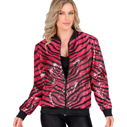 Widmann SRL Bomberjack roze gestreept