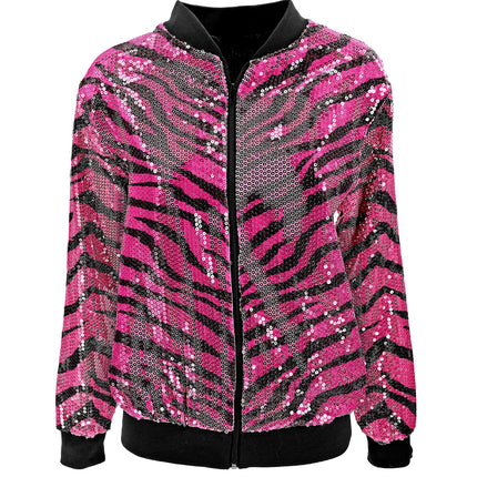 Widmann SRL Bomberjack roze gestreept