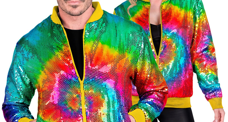 Widmann SRL Bomberjas pailletten Hippie tie dye