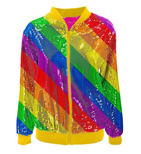 Widmann SRL Bomberjas pailletten regenboog
