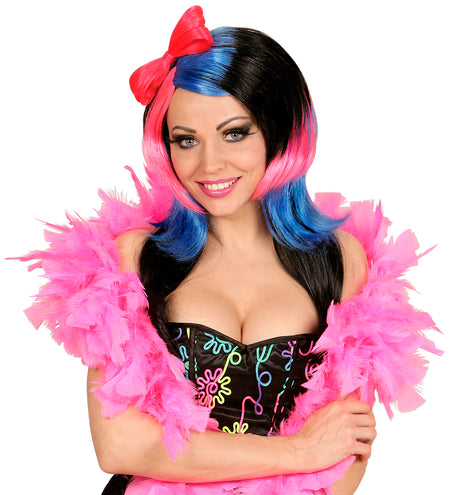 Widmann SRL Bonte Manga pruik met strik