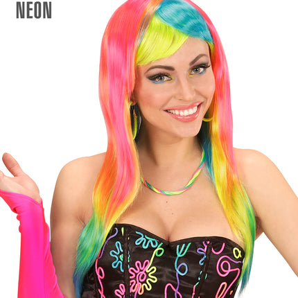 Widmann SRL Bonte neon pruiken