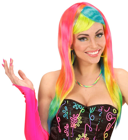 Widmann SRL Bonte neon pruiken