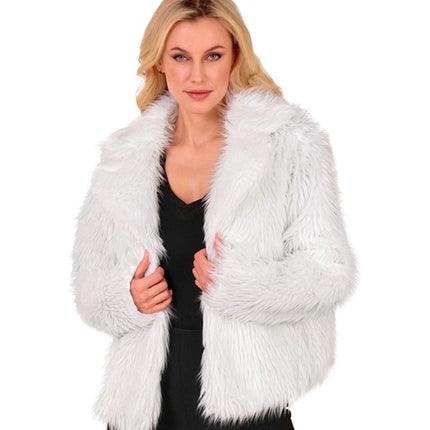 Widmann SRL Bontjas pluche dames wit kostuum Mees