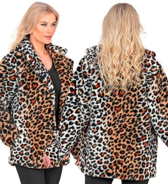 Widmann SRL Bontjas pluche luipaard kostuum Stijn