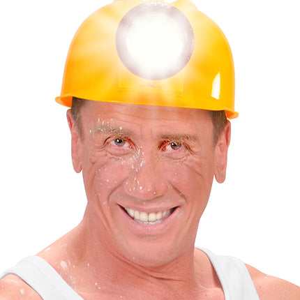 Widmann SRL Bouwhelm bob de bouwer met lamp