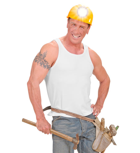 Widmann SRL Bouwhelm bob de bouwer met lamp