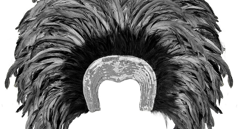 Widmann SRL Braziliaanse veren hoofdbedekking zilver