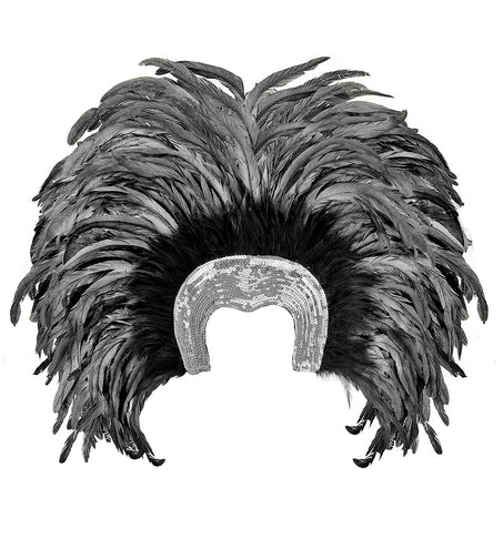 Widmann SRL Braziliaanse veren hoofdbedekking zilver