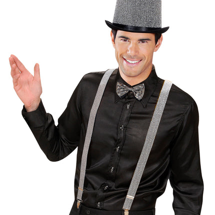 Widmann SRL bretel lurex zilver